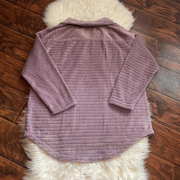 Soft Surroundings Purple Fleece 3/4 Zip Pullover Size PXL - Picture 8 of 8
